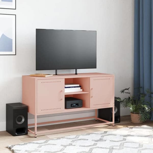 Maison Exclusive - TV-möbel rosa 100,5x39x60,5 cm stål