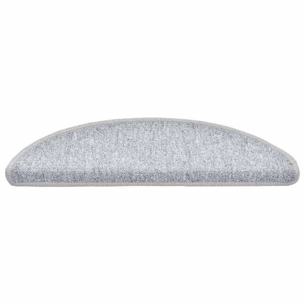 Maison Exclusive - Trappe tæppe 30 stk 56 x 17 x 3 cm Lys grå Halvcirkel