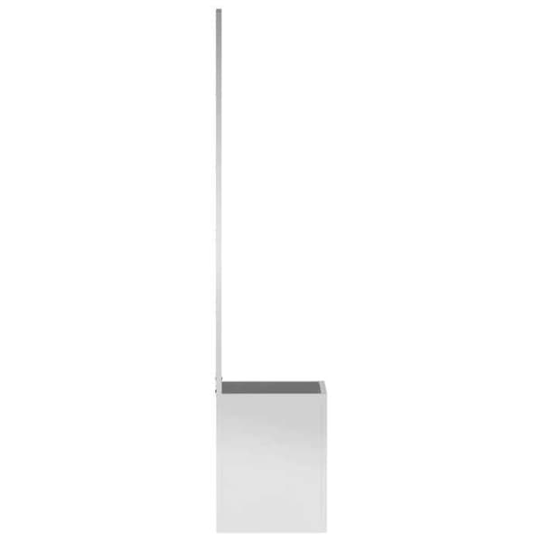 Havemur - EKSKLUSIV HUS - 32x32x150 cm - Robust stål - Mat finish - Dekorative indlæg Silver
