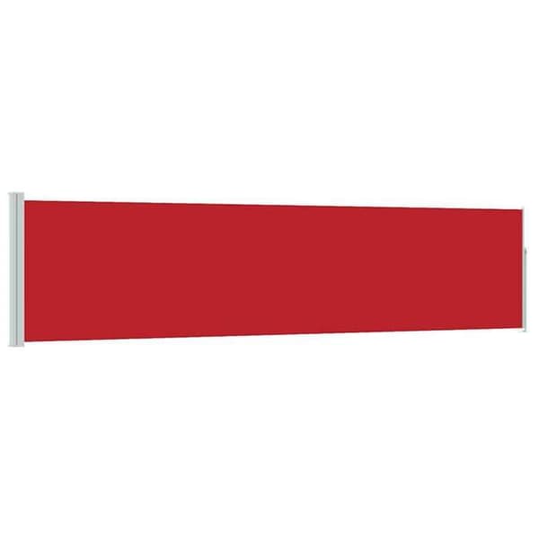 Maison Exclusive - Utdragbart sidotak för patio 117x514 cm Röd