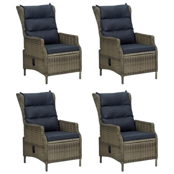 Maison Exclusive - Trädgårdsset 5 delar Brun Flätad Resin