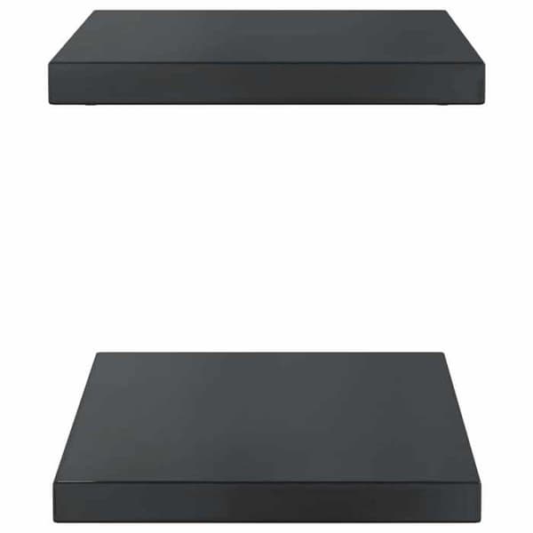 Maison Exclusive - Væghylder 2 stk 50x30 cm sort rustfrit stål Svart