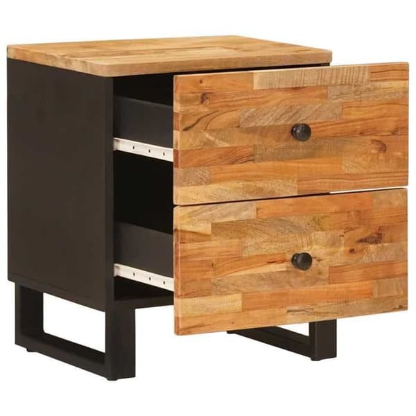 Maison Exclusive - Natbord 2 dele Brun 40 x 33 x 46 cm