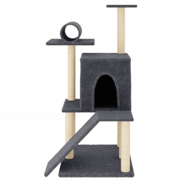 Maison Exclusive - Kattekradse med grå sisal klatretræ 110,5 cm mörkgrå
