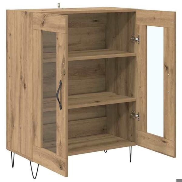 Maison Exclusive - Buffet i håndlavet egetræ 69,5 x 34 x 90 cm Ingeniørtræ
