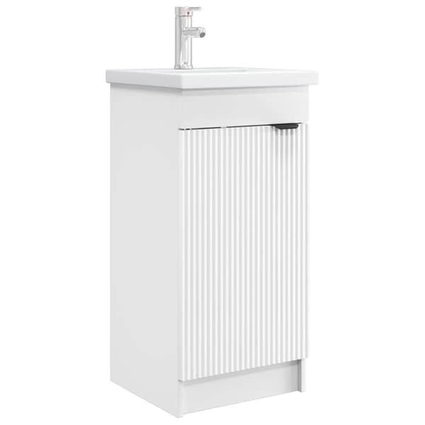 Maison Exclusive - Badeværelsesmøbel med hvid vask 42 x 40 x 84,5 cm Vit