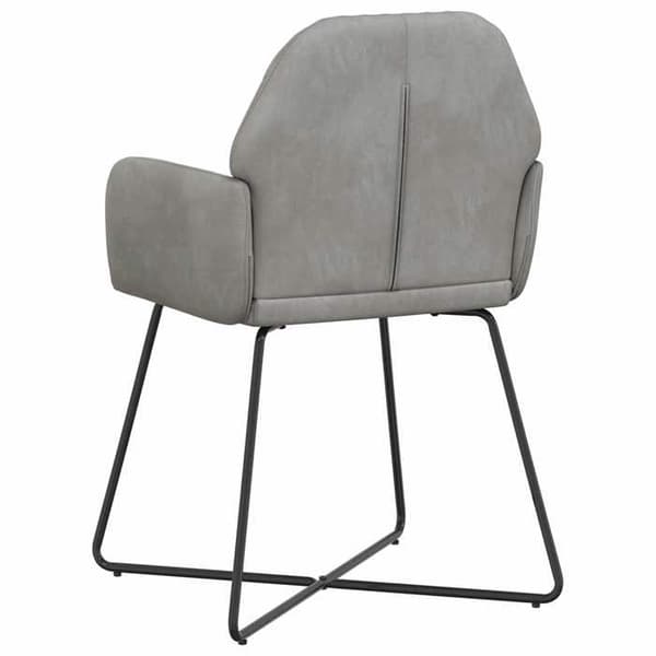 Matsalsstolar - EXKLUSIVT HEM - Set om 4 - Ljusgrå sammet - Metallstruktur - Ergonomisk design Ljusgrått