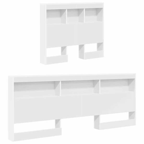 Maison Exclusive - Opbevaringshovedgærde Hvid 90 cm Ingeniørtræ