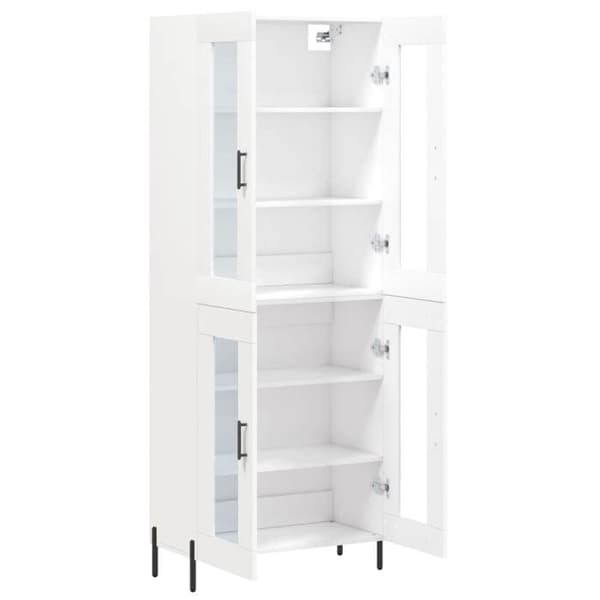 Maison Exclusive - Buffé hög Vit 69,5x34x180 cm Ingenjörsträ