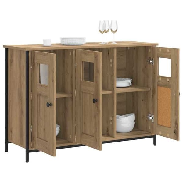 Maison Exclusive - Buffet i håndlavet egetræ 100 x 35 x 70 cm Ingeniørtræ