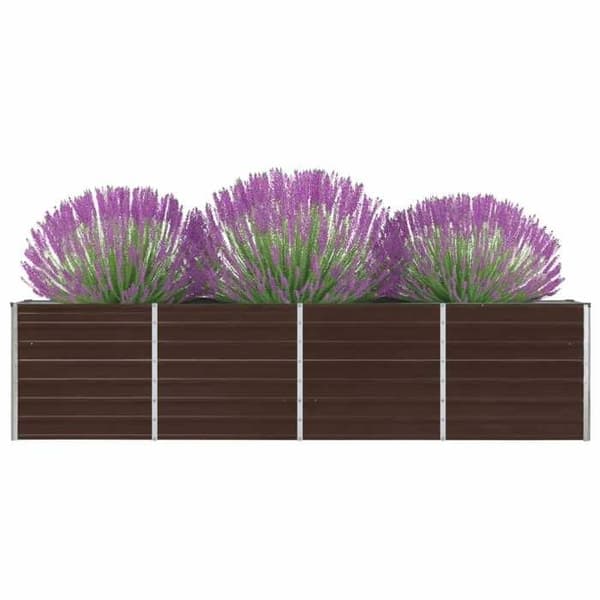 Maison Exclusive - Blomlåda 320x40x77 cm Galvaniserat stål Brun