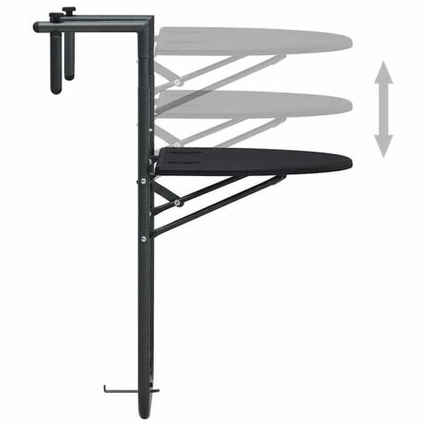 Maison Exclusive - Balkonbord Sort 60x64x83,5 cm Plastisk Rattanlook Svart