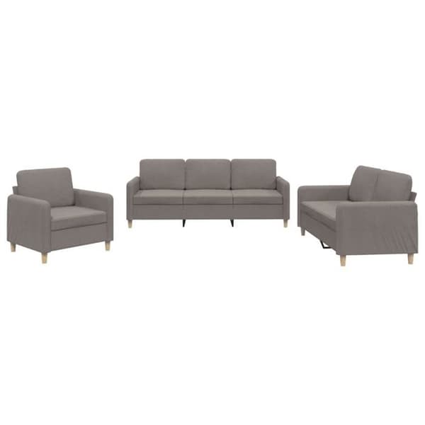 Maison Exclusive - Sæt af 3 sofaer med puder Taupe Stof