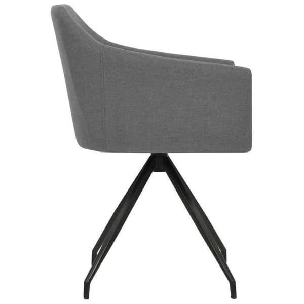 Matstol - Exklusivt Hem - Set om 2 - Ljusgrått tyg (polyester) - 360° svängbar ljusgrått