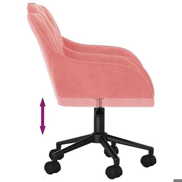 Maison Exclusive - Snurrstol i rosa sammet Ros