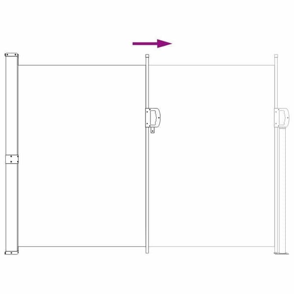 Maison Exclusive - Fällbar sidobutik 120 x 300 cm 100% polyester stål