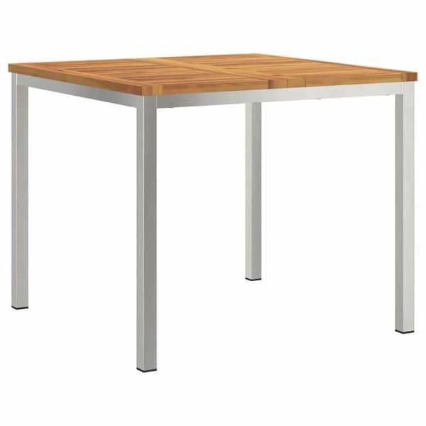 Maison Exclusive - Sæt af 3 pc. spisebord til haven Brunt och silver
