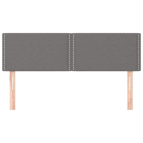 Maison Exclusive - Mörkgrå sänggavlar 144x5x78/88 cm Tyg Mörkgrå