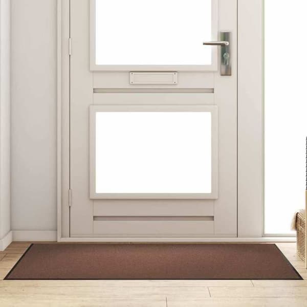 Maison Exclusive - Ruskea ja musta sisäänkäyntimatto 90 x 150 cm 100% polyamidia