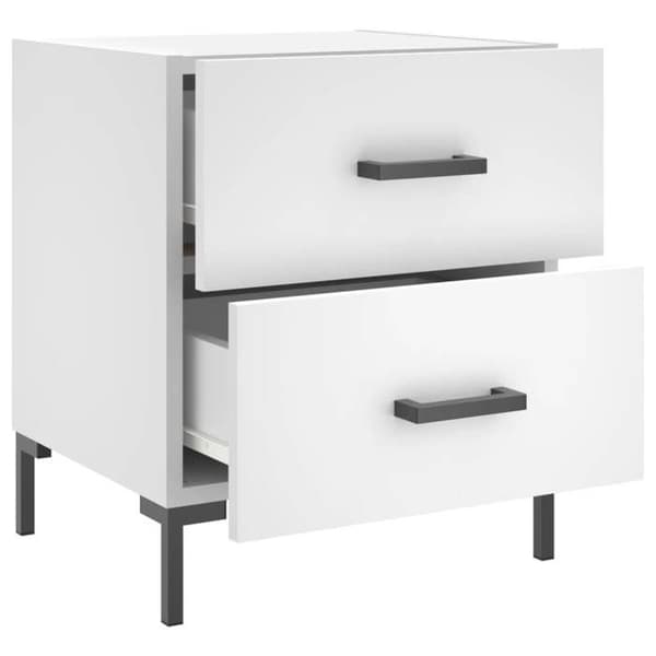 Maison Exclusive - Sängbord vit 40x35x47,5 cm ingenjörsträ Vit