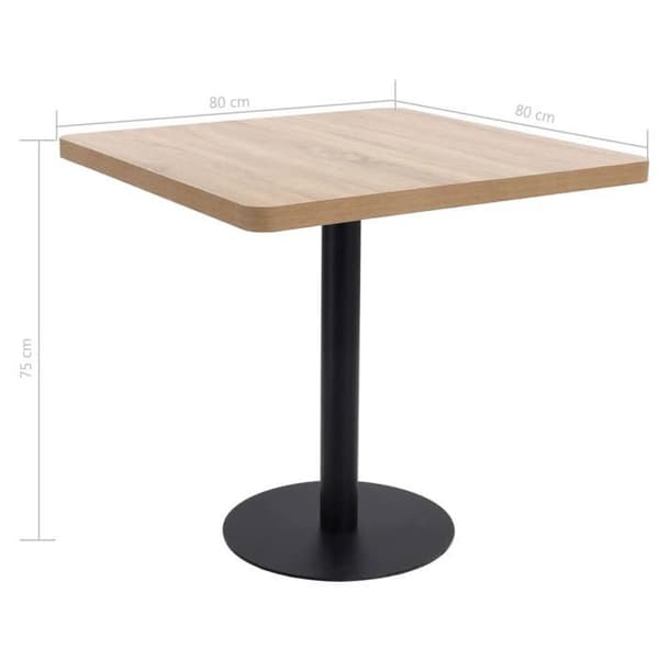Maison Exclusive - Ljusbrun bistrobord 80x80 cm MDF