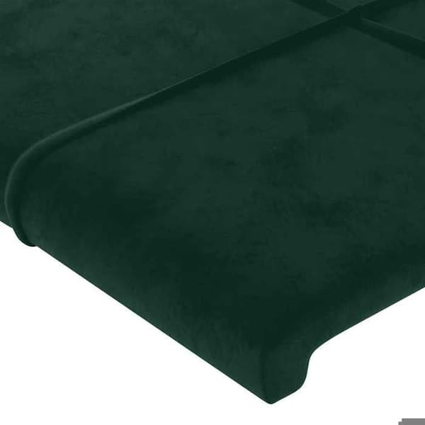 Maison Exclusive - LED-päätyvihreä 200x5x78/88 cm Sametti Mörkgrön