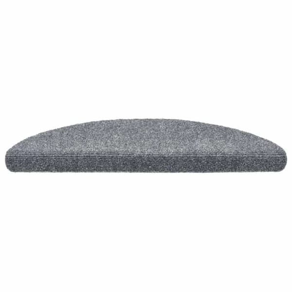 Maison Exclusive - Selvklæbende trappetæpper 30 stk 56 x 17 x 3 cm Lys grå Halvcirkelformet