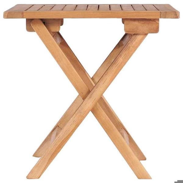Maison Exclusive - Fällbord för trädgård 45x45x45 cm i solid teakträ Naturligt trä (teak)