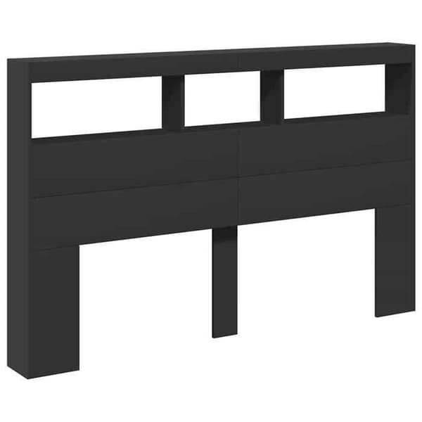 Maison Exclusive - Senghovedgærde med LED sort 160x17x102 cm