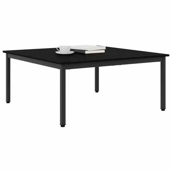 Maison Exclusive - Sofabord Eg sort 100 x 100 x 45 cm Ingeniørtræ