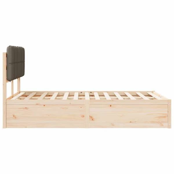 Maison Exclusive - Vuodekehys pehmustetulla päädyllä, taupe 120 x 200 cm Mol