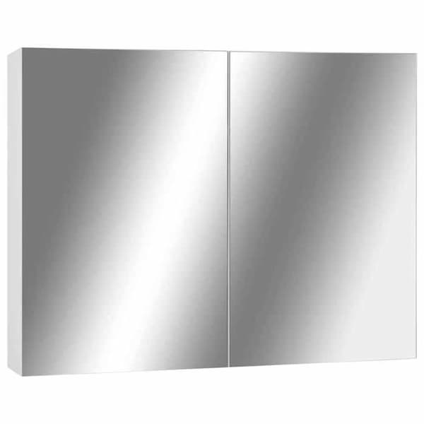 Maison Exclusive - Hvid badeværelsesspejlskab 80x15x60 cm MDF
