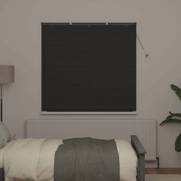 Maison Exclusive - Mørkegrå Venedig Gardin 175 x 150 cm 25 mm Aluminium Mörkgrå