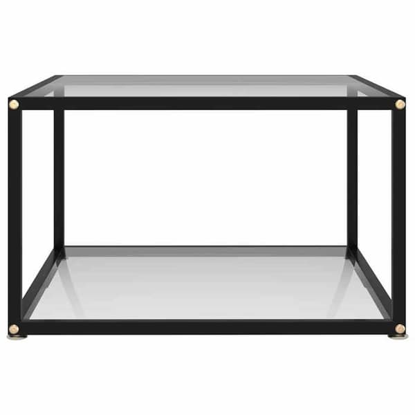 Maison Exclusive - Transparent soffbord 60x60x35 cm härdat glas Transparent