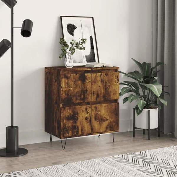 Maison Exclusive - Buffet Røget Eg 60x35x70 cm Ingeniørtræ