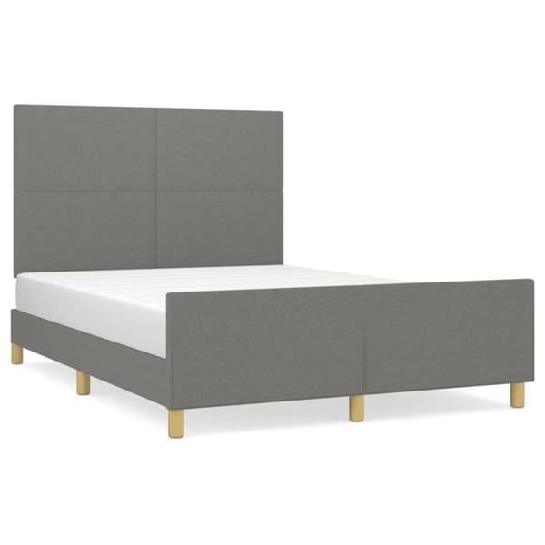 Maison Exclusive - Sengebund uden madras grå 140x200 cm stof