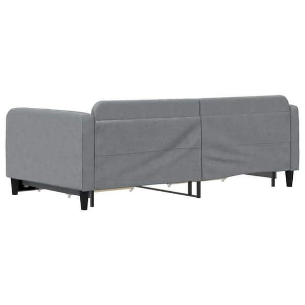 Päivävuode - EXCLUSIVE-KOTI - 100x190 cm - Alivuode - Harmaa kangas - 2 laatikkoa