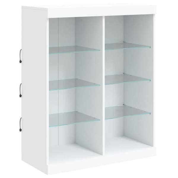 Maison Exclusive - Buffé med vita LED-lampor 81x37x100 cm