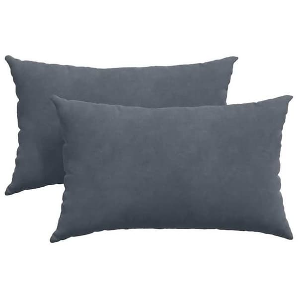 Soffkuddar - EXKLUSIVT HEM - Moderna - Mörkgrå - Kordfluwel - 50 x 30 cm (set om 2) Mörkgrå