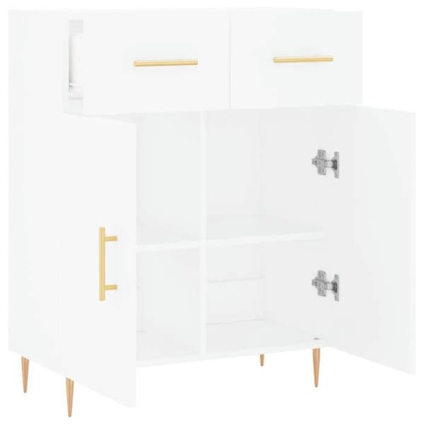Maison Exclusive - Vit buffé 69,5x34x90 cm ingenjörsträ