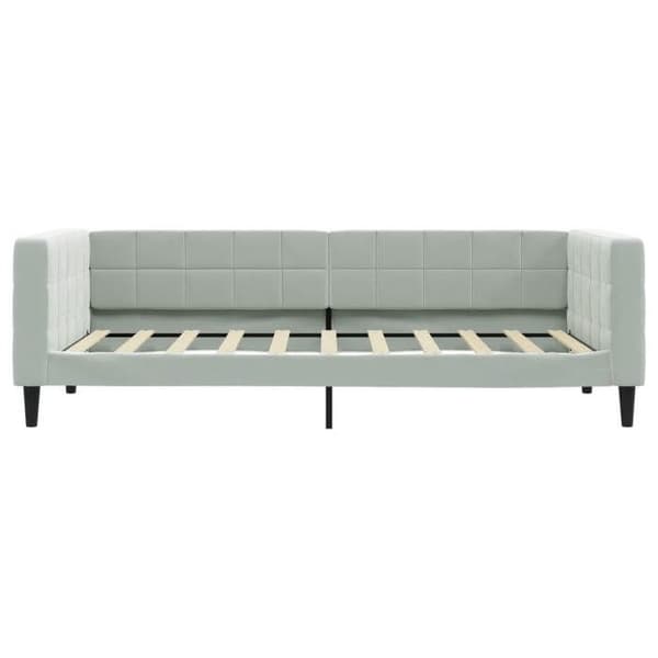 Maison Exclusive - Vaaleanharmaa 90x190 cm samettinen levähdyspeti ilman patjaa