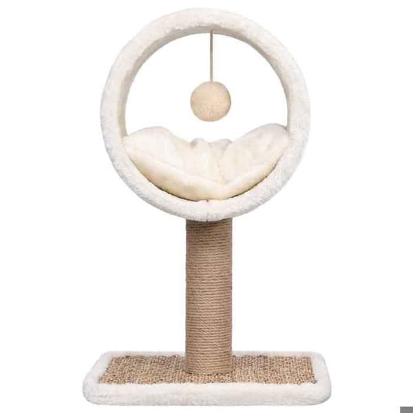 Maison Exclusive - Kattekradsetræ og øverste tunnel og legetøj 56 cm Havplanter beige