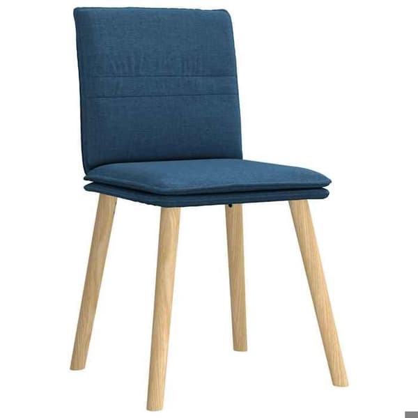 Maison Exclusive - Spisestole sæt af 6 blå stof