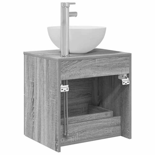 Maison Exclusive - Væghængt vaskeskab Sonoma grå 49,5 x 35 x 63 cm