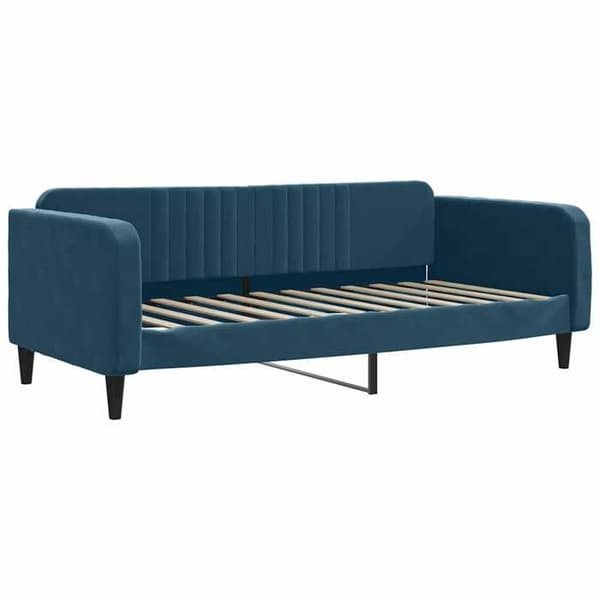 Maison Exclusive - Sininen 90x200 cm samettipäivävuode patjalla