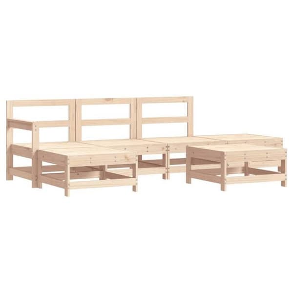 Havemøbler - Eksklusivt Hus - 6 dele - Massivt fyrretræ - Modulerbart