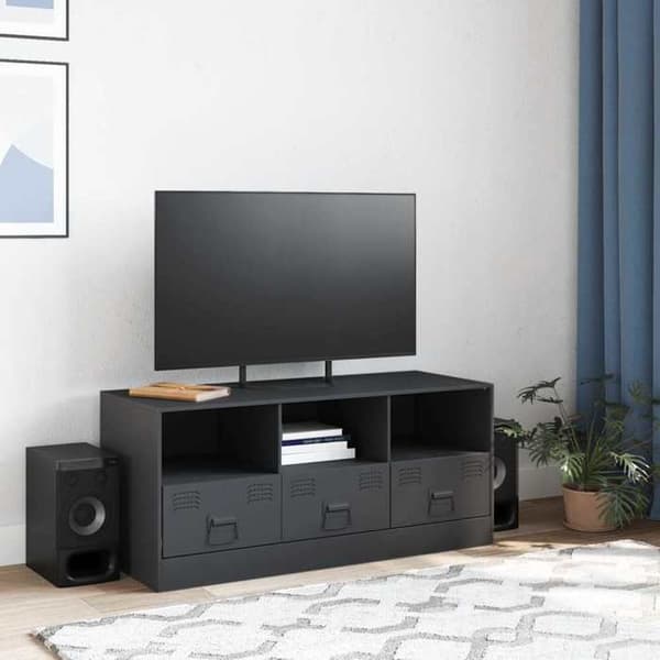 Maison Exclusive - TV-möbel antracit 99x39x44 cm stål