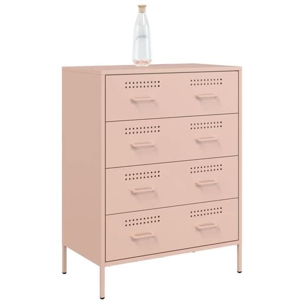 Maison Exclusive - Buffé rosa 68x39x89 cm stål