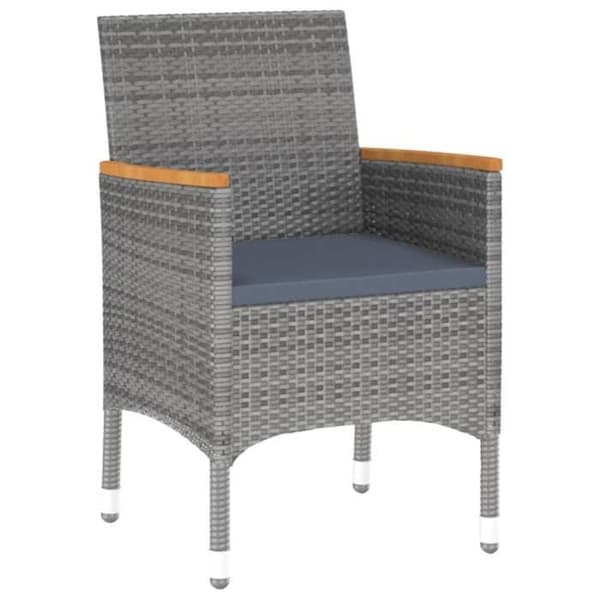 Maison Exclusive - Trädgårdsset 3 delar i flätad resin Grå Grå