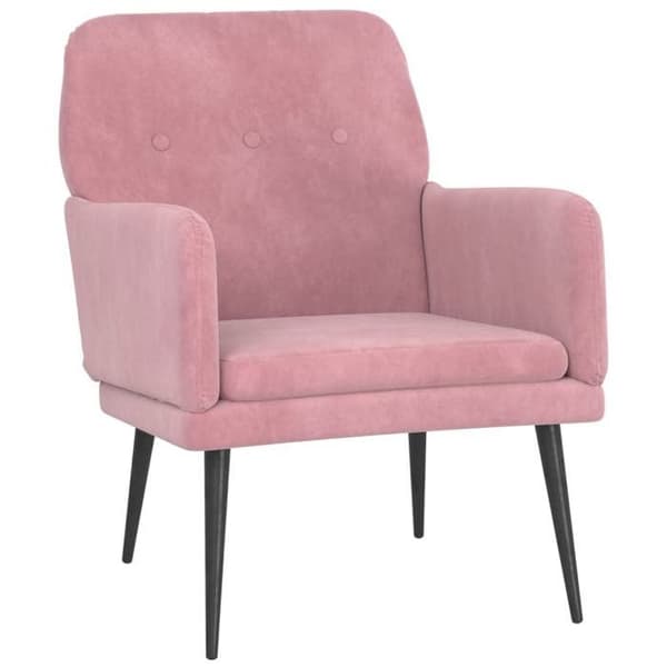 Maison Exclusive - Vaaleanpunainen nojatuoli 62x79x79 cm sametti